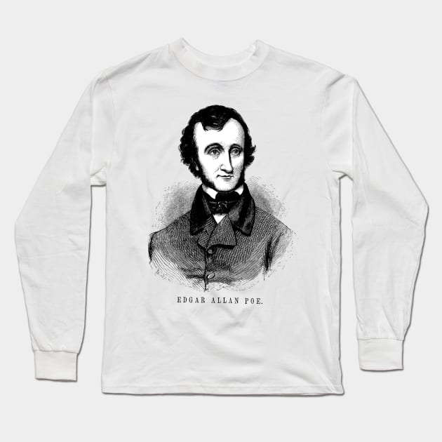 Edgar Allan Poe etching Long Sleeve T-Shirt by Bugsponge